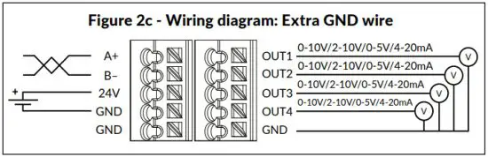 HK INSTRUMENTS Indoor air quality transmitters Siro MOD series - WIRING DIAGRAMS 2