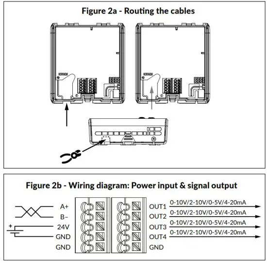 HK INSTRUMENTS Indoor air quality transmitters Siro MOD series - WIRING DIAGRAMS