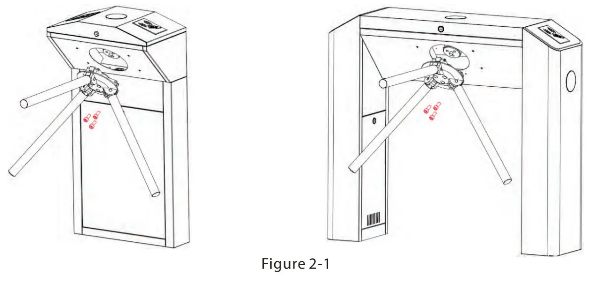 ZKTECO TS 1000 2000 Pro series Tripod Turnstile - fig 2