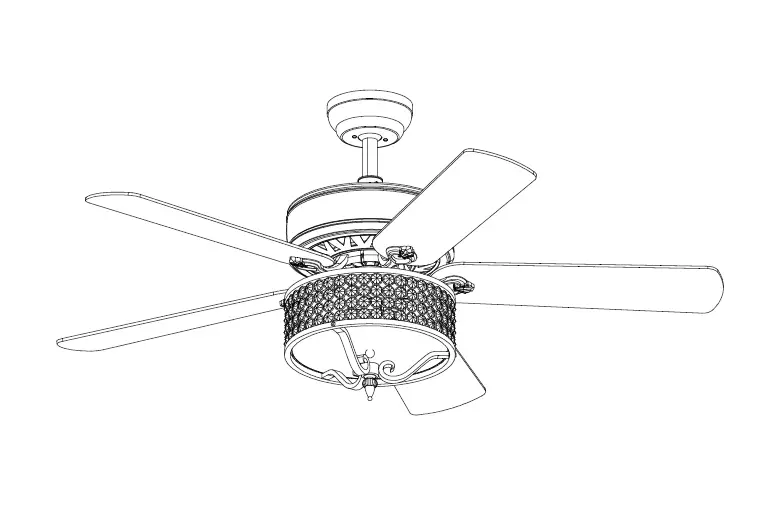 Costway Es10056us 52-inch Ceiling Fan Lamp With Beads User Manual