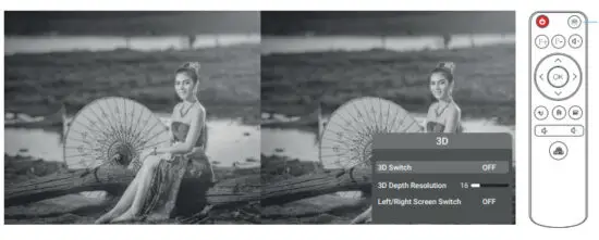 ReXING PK2 Smart Projector Full HD 350 ANSI Lumens - 3D Settings 2