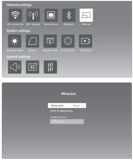 ReXING PK2 Smart Projector Full HD 350 ANSI Lumens - Android Mobile Phone