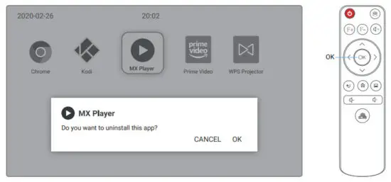 ReXING PK2 Smart Projector Full HD 350 ANSI Lumens - Shortcuts Buttons