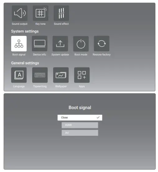 ReXING PK2 Smart Projector Full HD 350 ANSI Lumens - System Setting