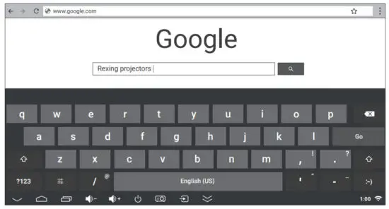 ReXING PK2 Smart Projector Full HD 350 ANSI Lumens - Text Input