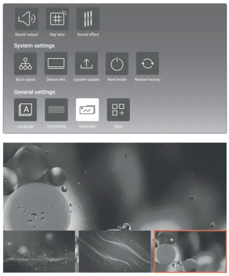 ReXING PK2 Smart Projector Full HD 350 ANSI Lumens - Wallpaper Settings