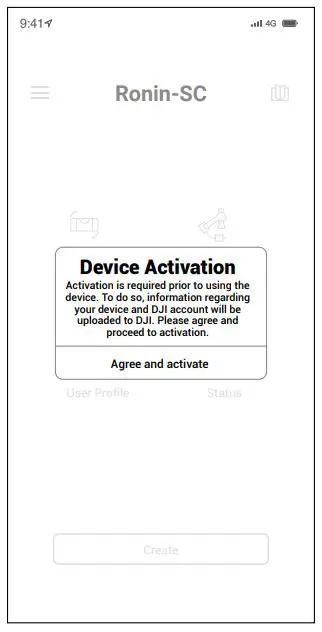 dji Gimbal Stabilizer User Guide - Activating Ronin-SC