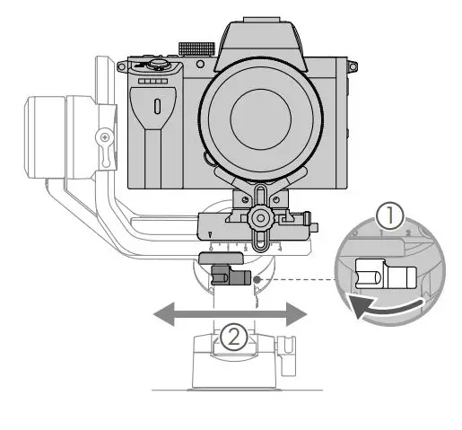 dji Gimbal Stabilizer User Guide - Balancing the roll axis