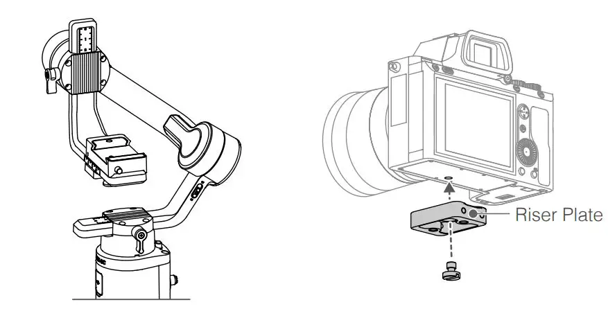 dji Gimbal Stabilizer User Guide - Mounting the Camera