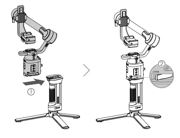 dji Gimbal Stabilizer User Guide - Mounting the Grip