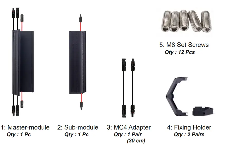 SolarWrap Redefine Solar Street Light - Materials in Package