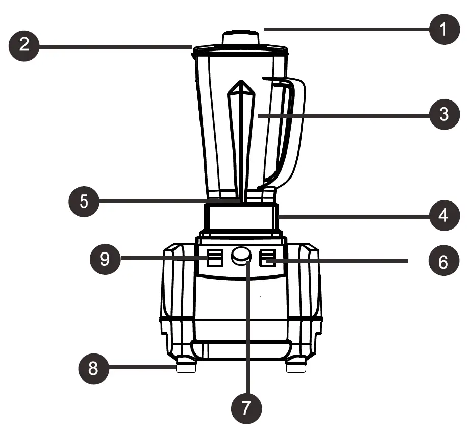 amzchef NY-8628MC Multi Function Blender 1