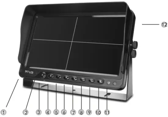 BOYO VTM7012QFHD 4 Channel Vehicle Monitoring System - Keystroke