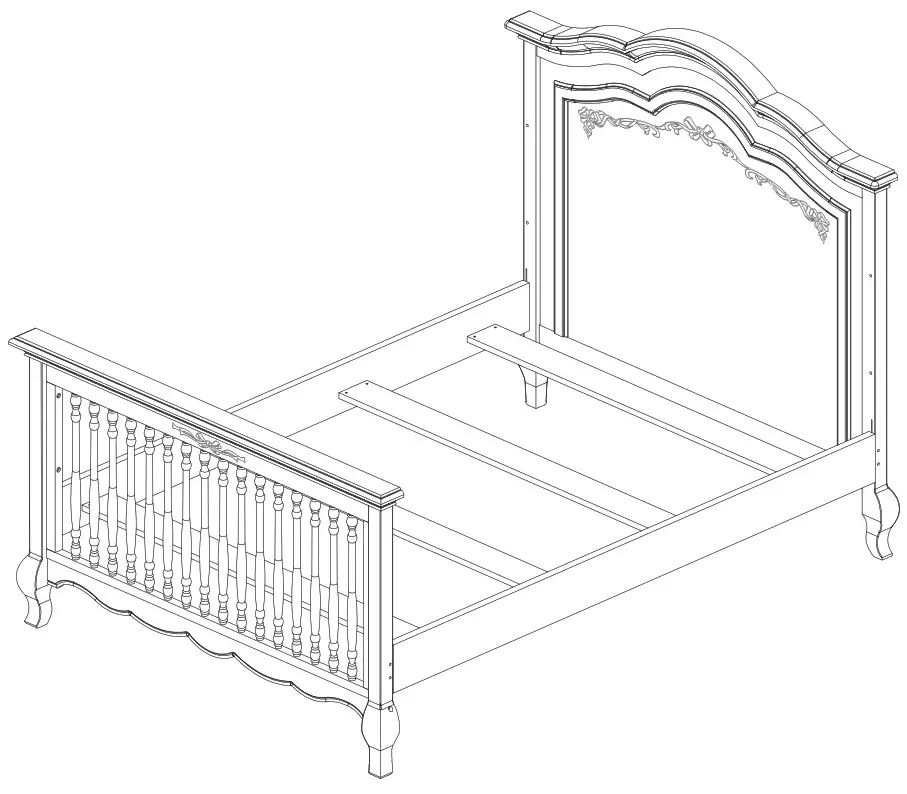 evolur AURORA CRIB - Full Size Bed Conversion