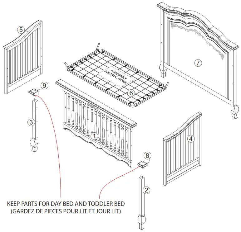 evolur AURORA CRIB - KEEP PARTS FOR DAY BED AND TODDLER BED-1