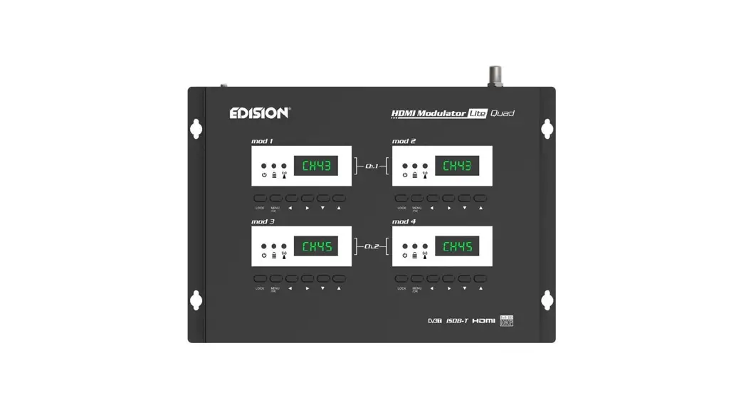 Edision Isdb-t Mpeg4 Digital Quad Hd Modulator User Guide Edision Isdb-t Mpeg4 Digital Quad Hd Modulator User Guide