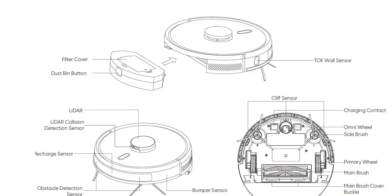 realme RMH2101 TechLife Robot Vacuum Cleaner 7