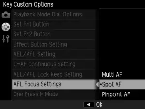 [AFL Focus Settings]