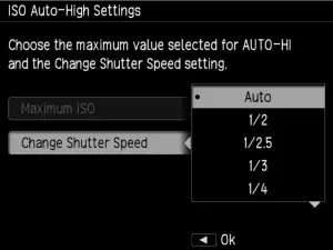 [ISO Auto-High Settings]