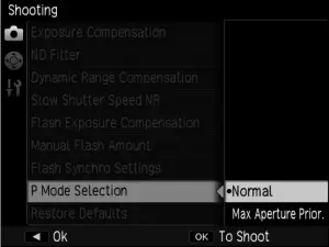 [P Mode Selection] - 1
