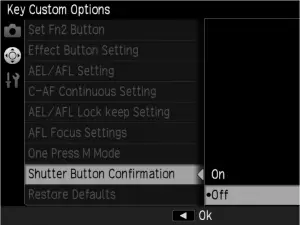 [Shutter Button Confirmation]