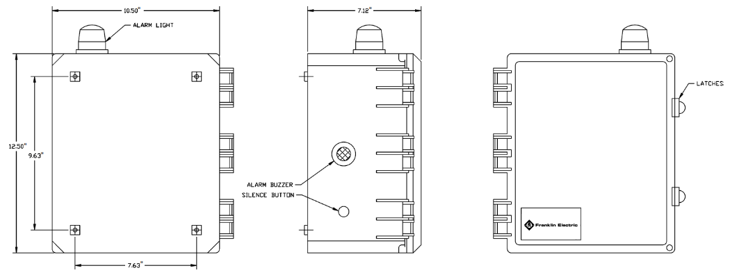 Franklin Electric 996781 Simplex Grinder Pump Control Panel and Alarm-