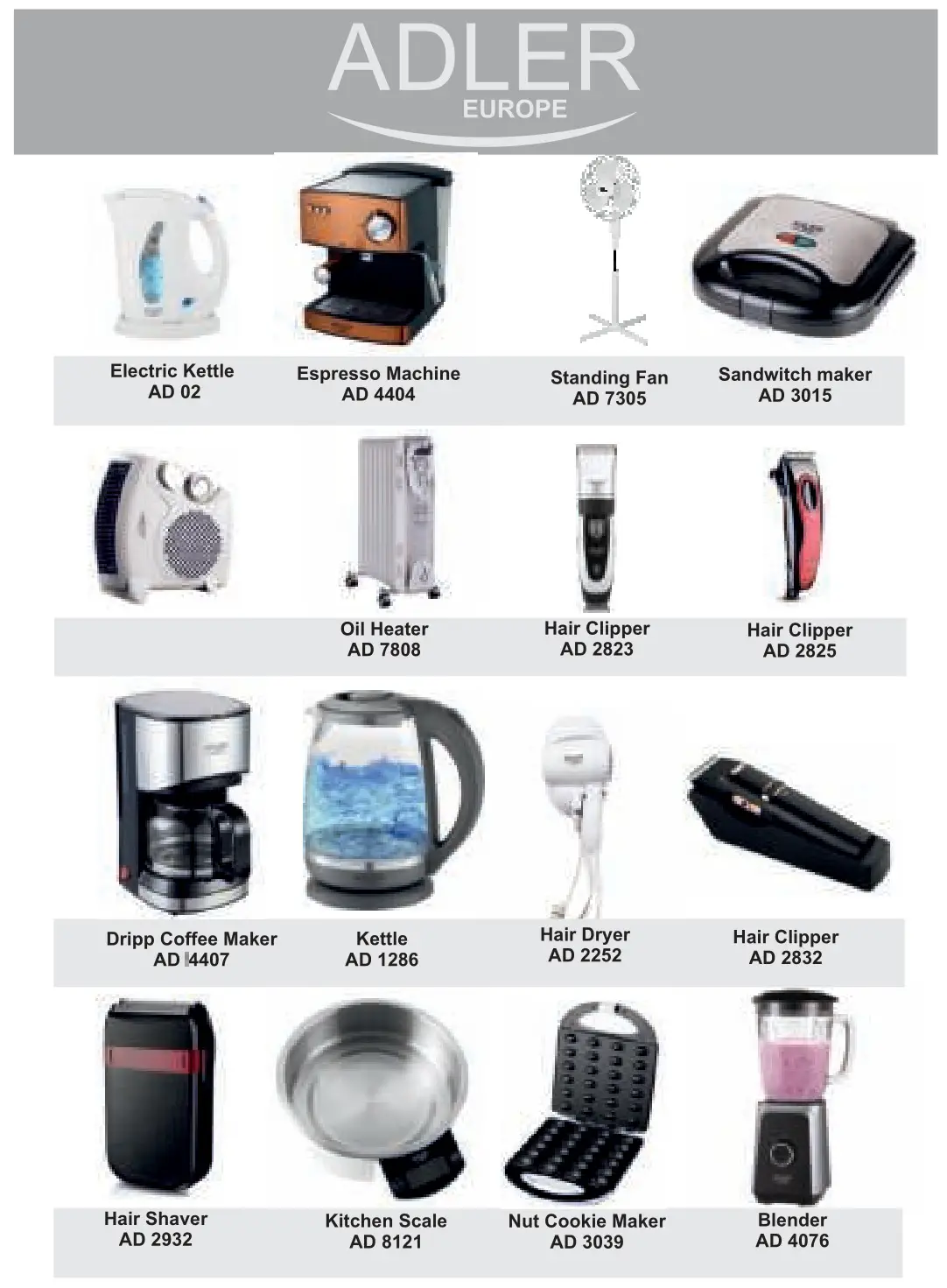 ADLER EUROPE AD 2022 Hair Style - products