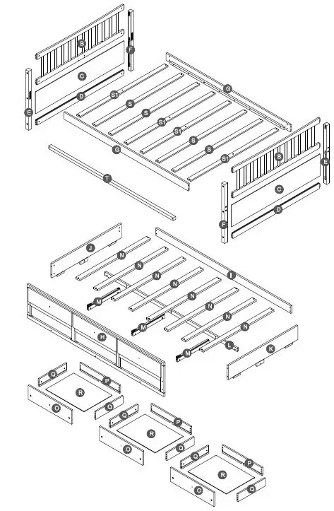 GODEER-LP000341LXLAAE-Gray-Full-Size-Daybed-with-Twin-Size-Trundle-and-Drawers-FIG-1
