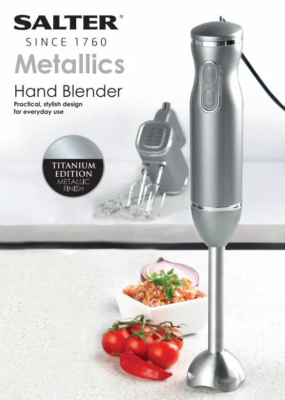 SALTER Metallics Hand Blender User Guide