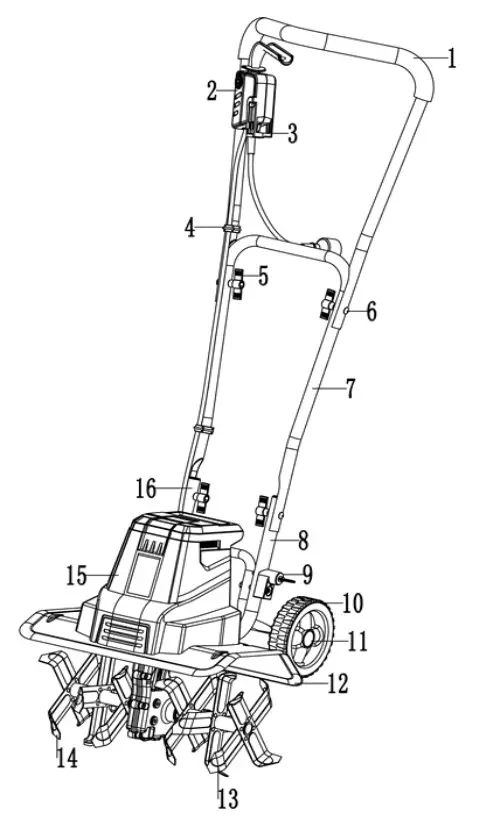 NETTA 294300909055 Electric Garden Tiller - Fig 1