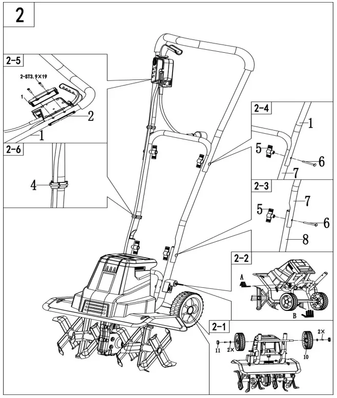 NETTA 294300909055 Electric Garden Tiller - Fig 2