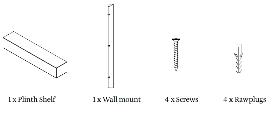 MENU ME7050960 Plinth Shelf Kendzo Marble - Fig 1
