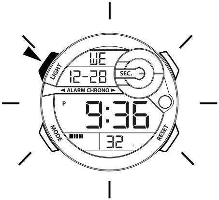 SEKONDA 1526 Mens Black Yellow Rubber Digital Watch - Fig 2