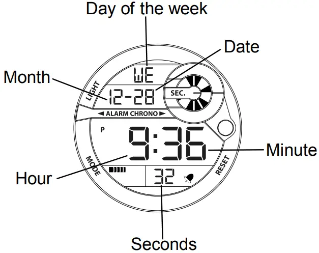SEKONDA 1526 Mens Black Yellow Rubber Digital Watch - Fig 3
