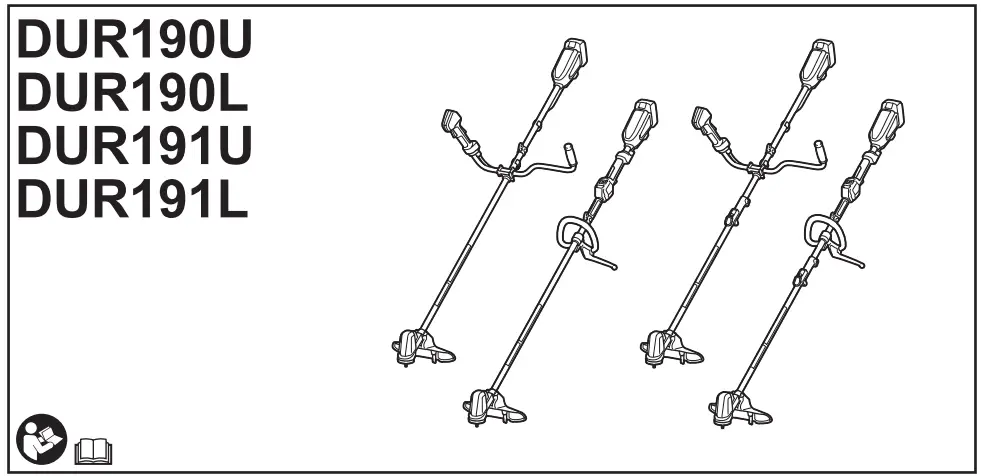 makita DUR190U Cordless Grass Trimmer - fig 1