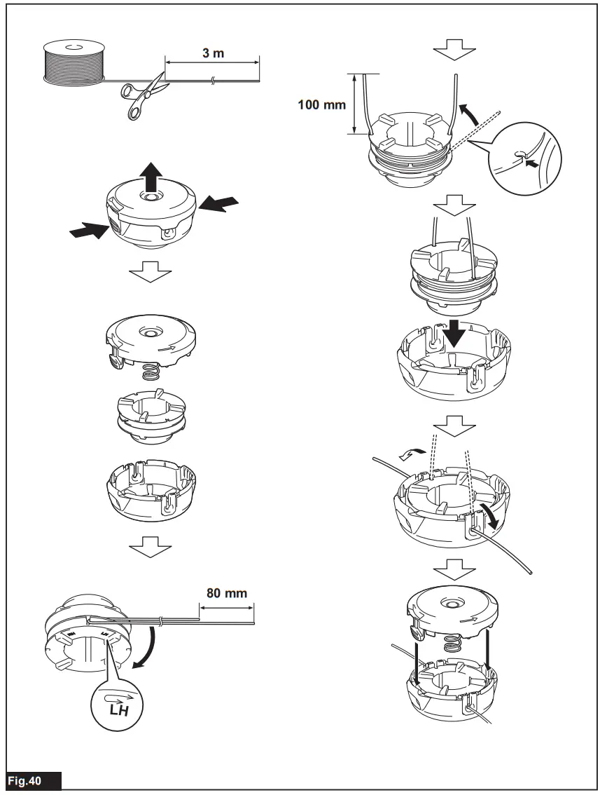 makita DUR190U Cordless Grass Trimmer - fig 9