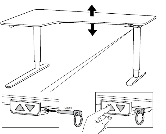 IKEA Bekant Underframe Sit Stand f Table FIG (1)