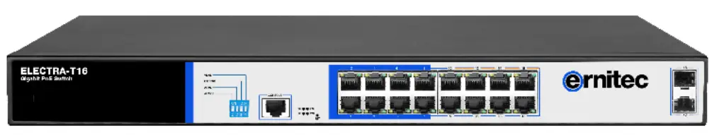 emitec ELECTRA T16 16 Port Gigabit Layer2 Managed PoE Switch-