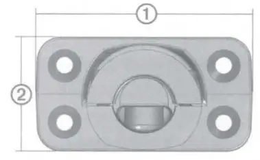 FUSION 9171310120 Mounting Brackets Flat mount brackets - Bracket Top Dimensions 1