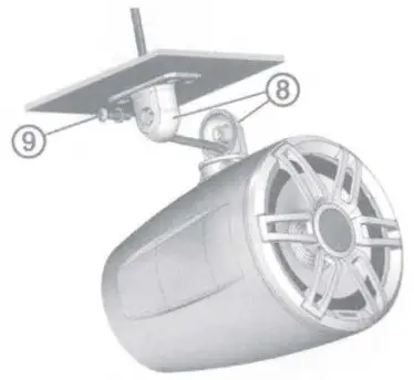 FUSION 9171310120 Mounting Brackets Flat mount brackets - Mounting the Speakers on a Flat Surface 3