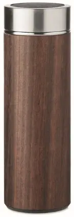 GRANDEL MO6360 Double Wall Wooden Flask MOB