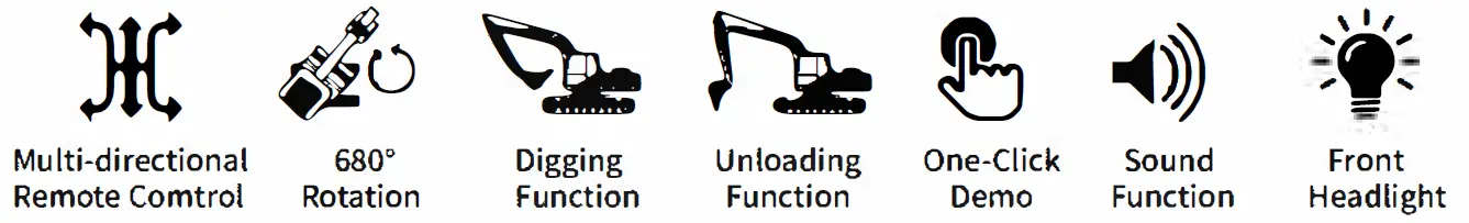 YI GOND TOYS 11CH Remote Control Excavator 1