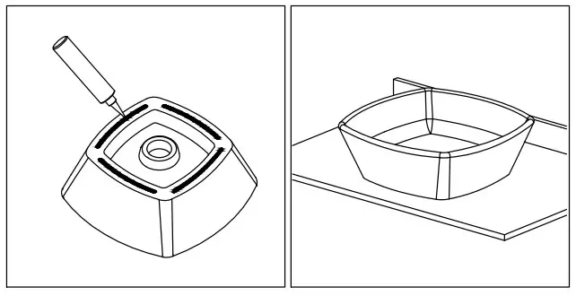 Kraus KCV-120 Ceramic Bathroom Vessel Sinks - Install Sink