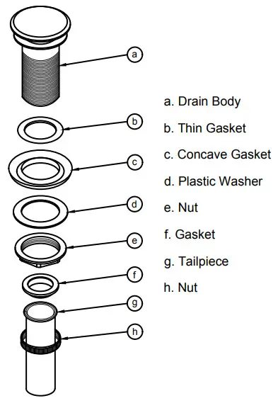Kraus KCV-120 Ceramic Bathroom Vessel Sinks -PU-20 DIAGRAM AND PARTS LISTS
