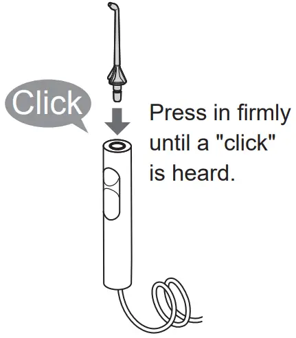 Panasonic EW1613 Oral Irrigator - Install the nozzle