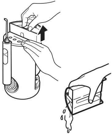 Panasonic EW1613 Oral Irrigator - away the remaining