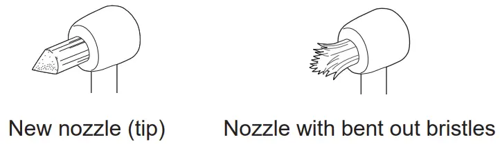 Panasonic EW1613 Oral Irrigator - bent out bristles