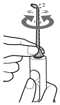 Panasonic EW1613 Oral Irrigator - orientation of the