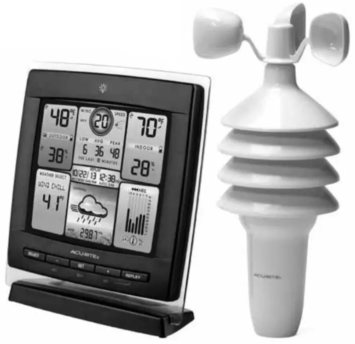 ACURITE 00589 Wireless Color Weather Center with Wind -