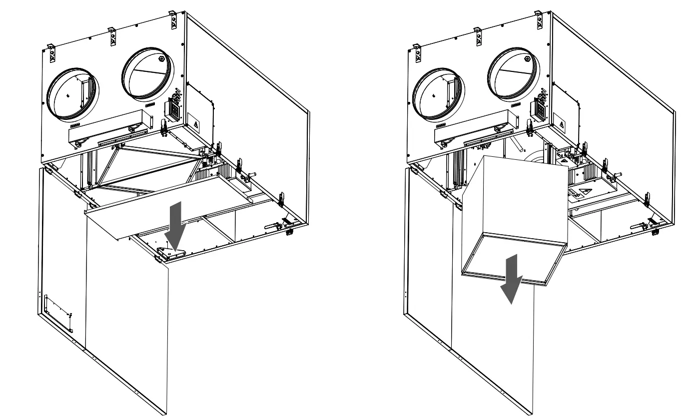 Heat exchanger maintenance (once per year)